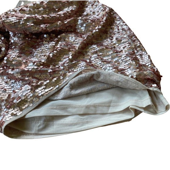 EUC BCBG Max Azria Copper Sequined Dress Sz Small Party Gala Formal Prom Event - Picture 8 of 9